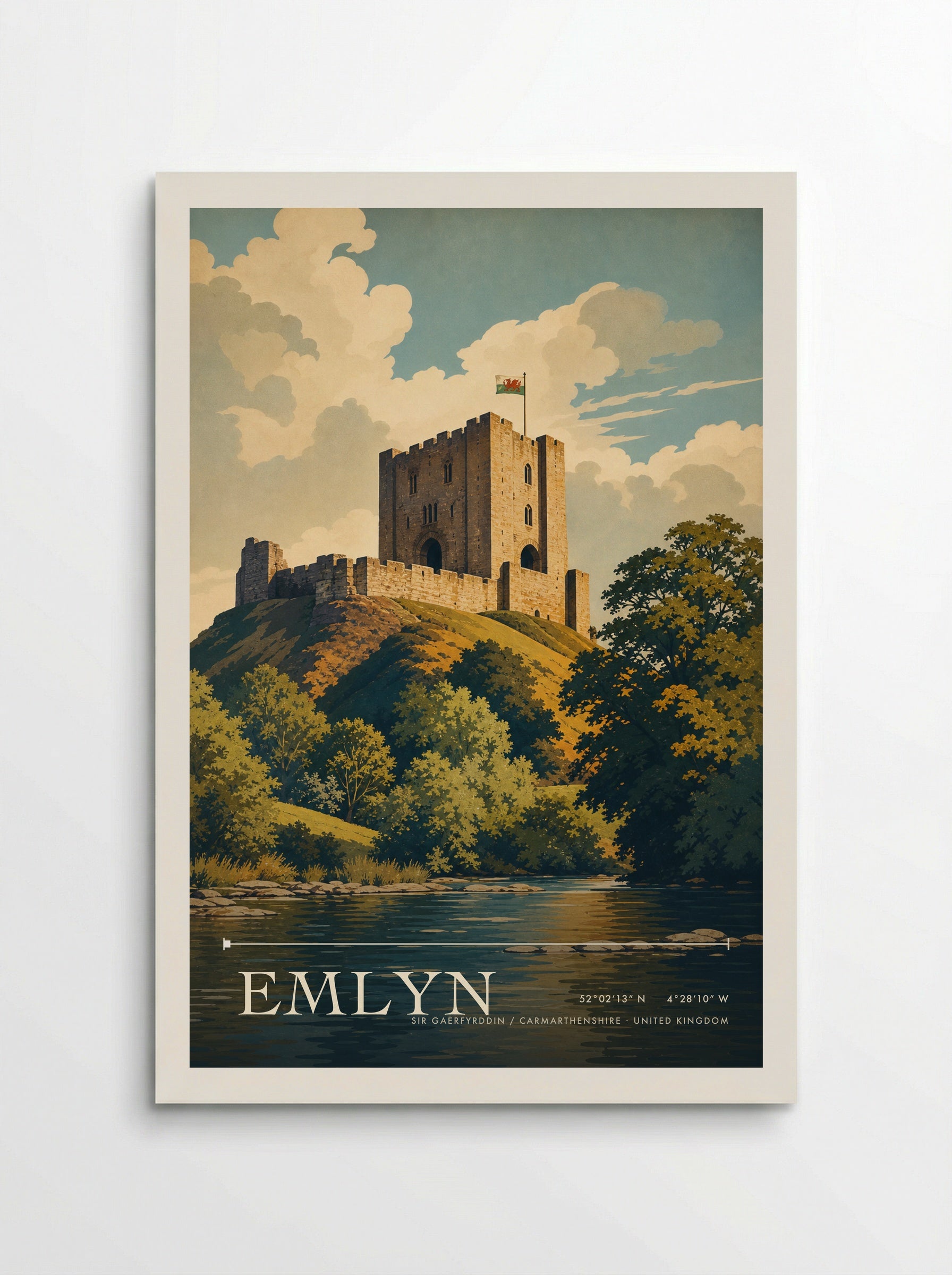 Emlyn Sir Gaerfyrddin / Carmarthenshire United Kingdom Travel Poster - Poster