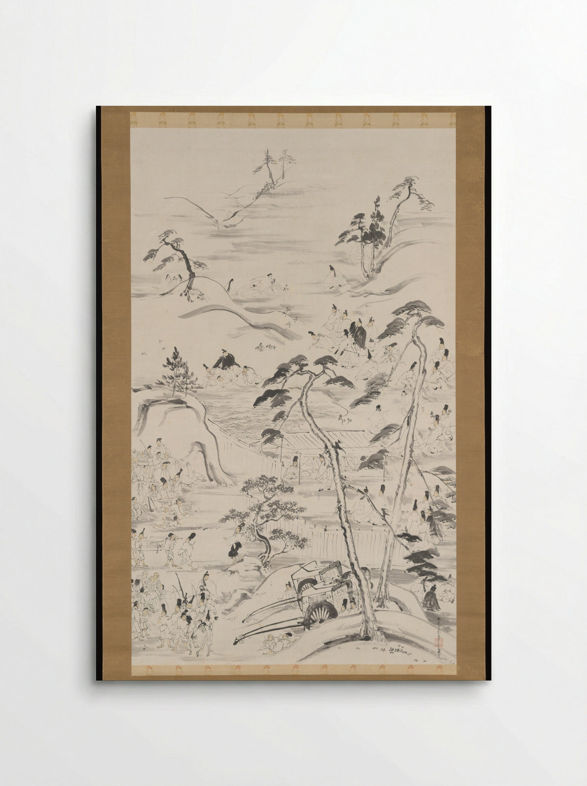 Emperor Enyū’s Outing to Funaokayama on the First Day of the Rat in the New Year - Reizei Tamechika - Poster