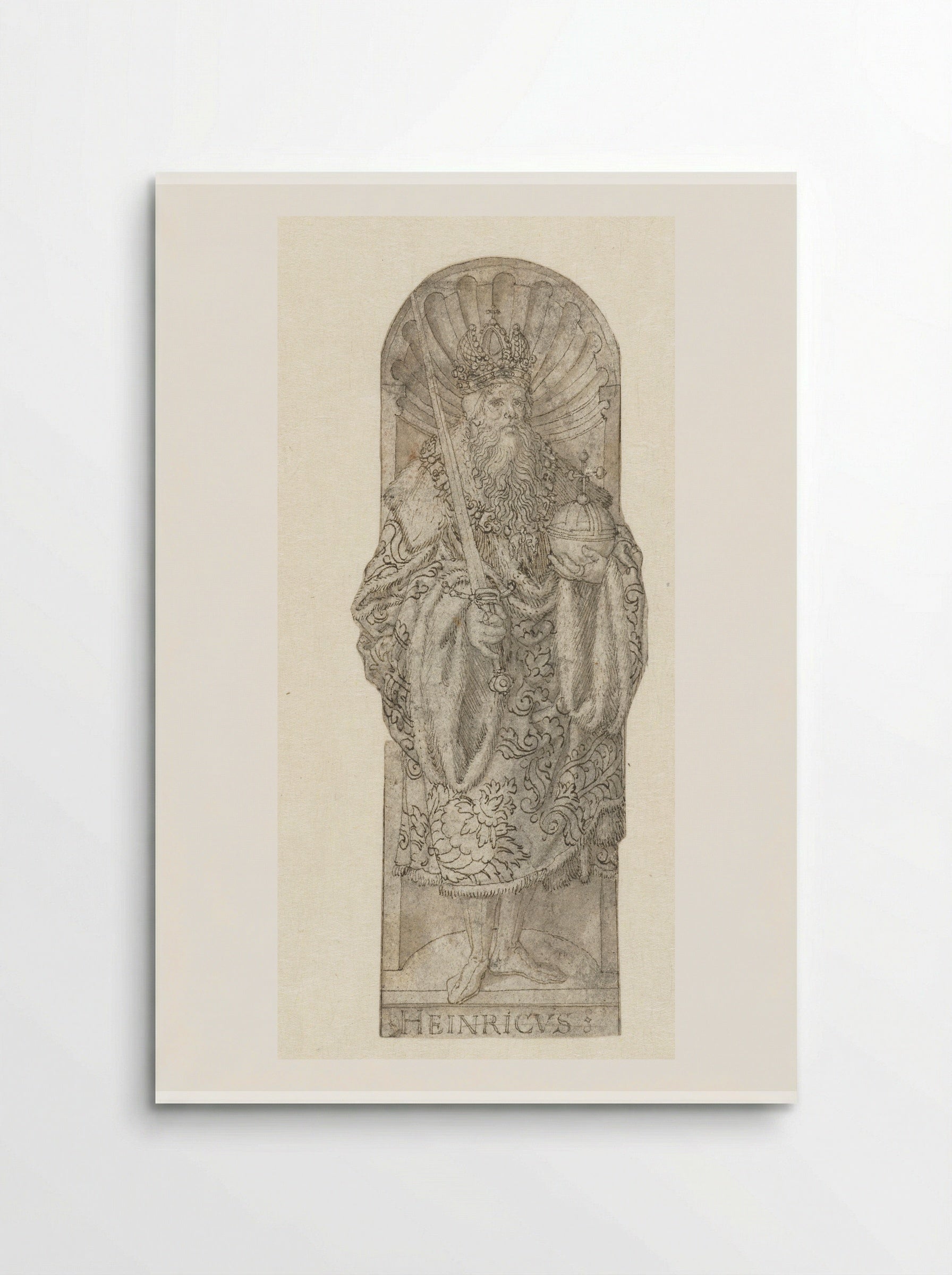 Emperor Henry II in a Niche - Heinrich Aldegrever - Poster