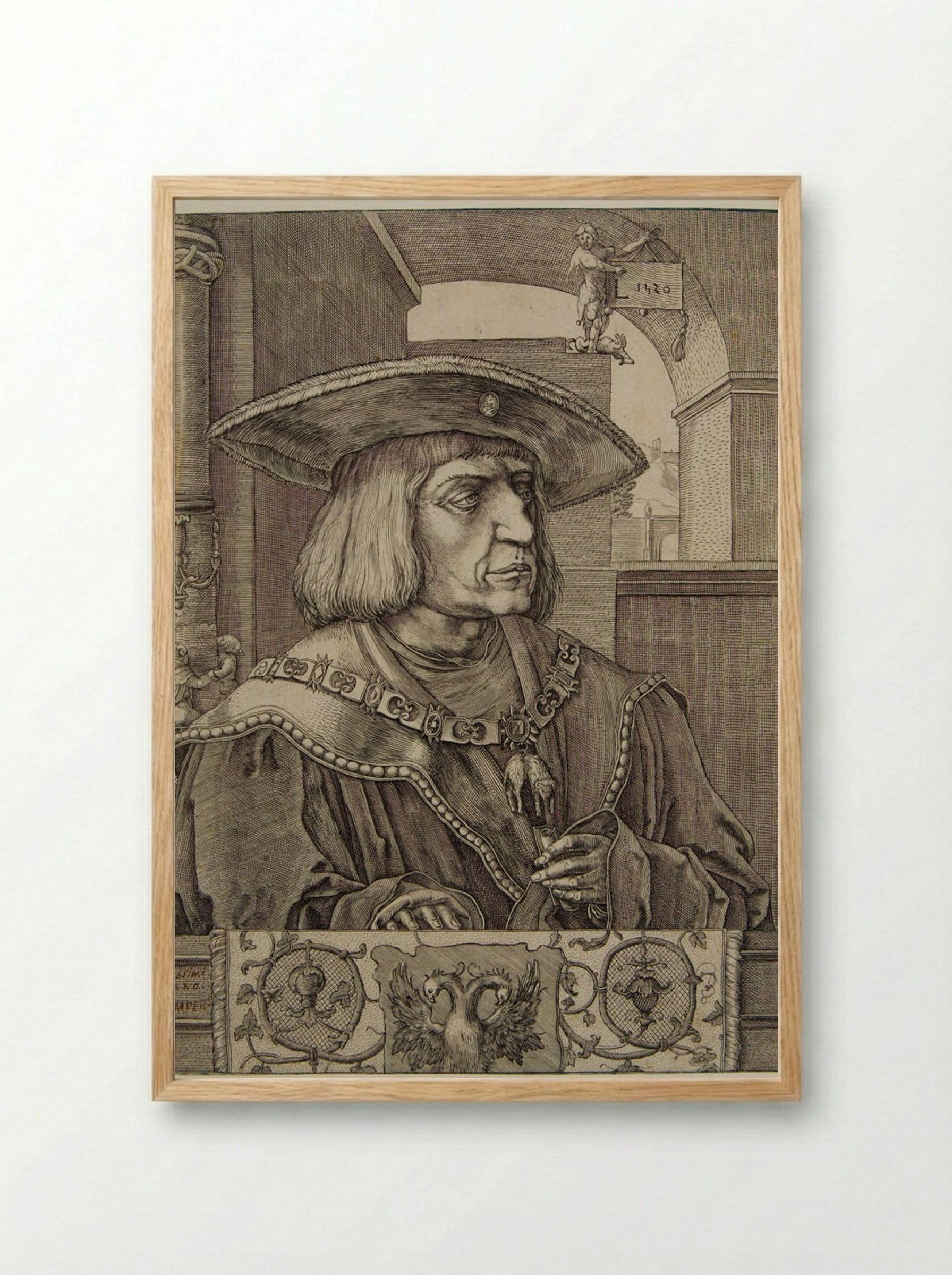 Emperor Maximilian I - Jan Müller - Framed Print Wood