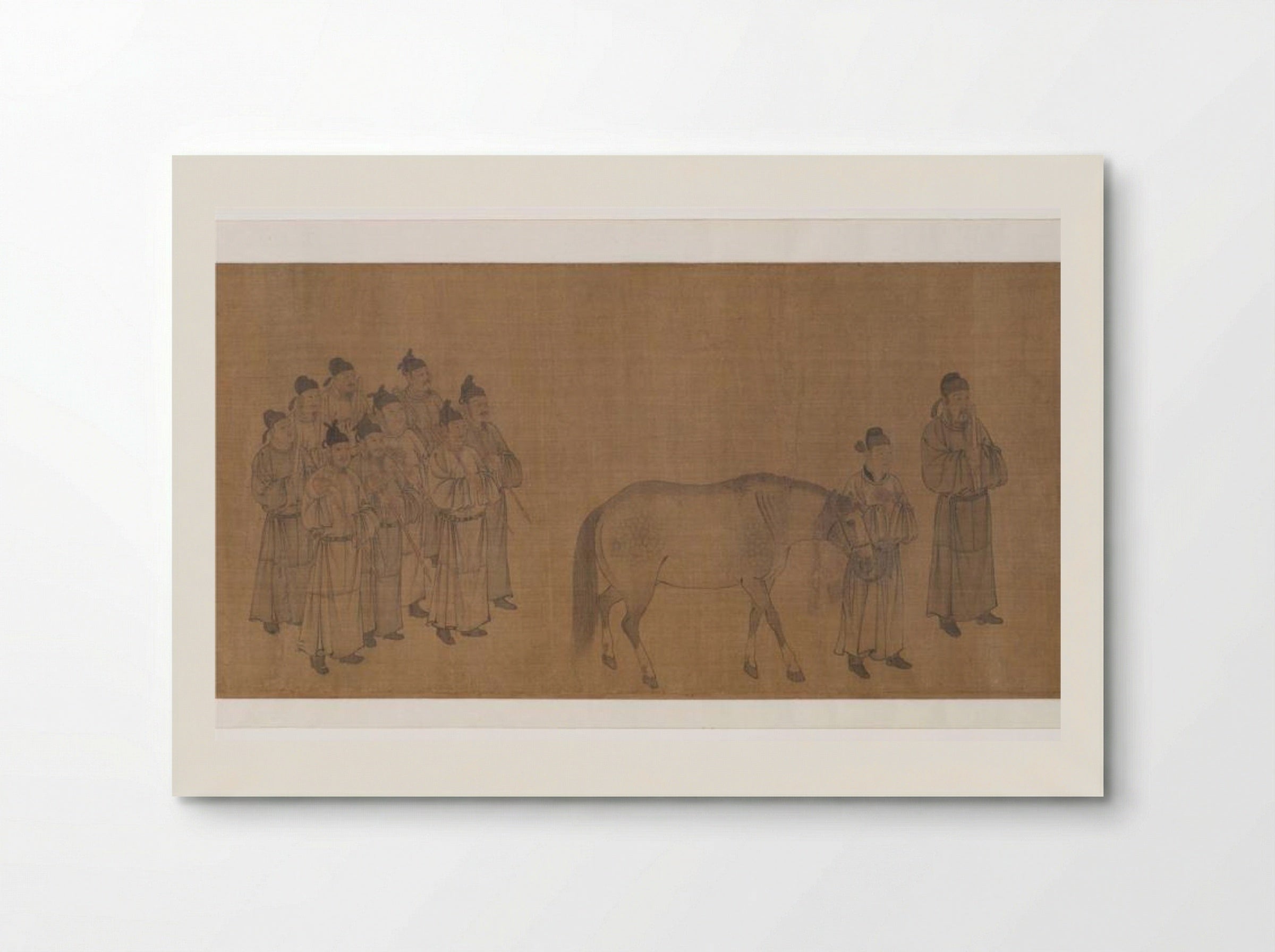 Emperor Minghuang Viewing Horses - Wu Daozi - Poster