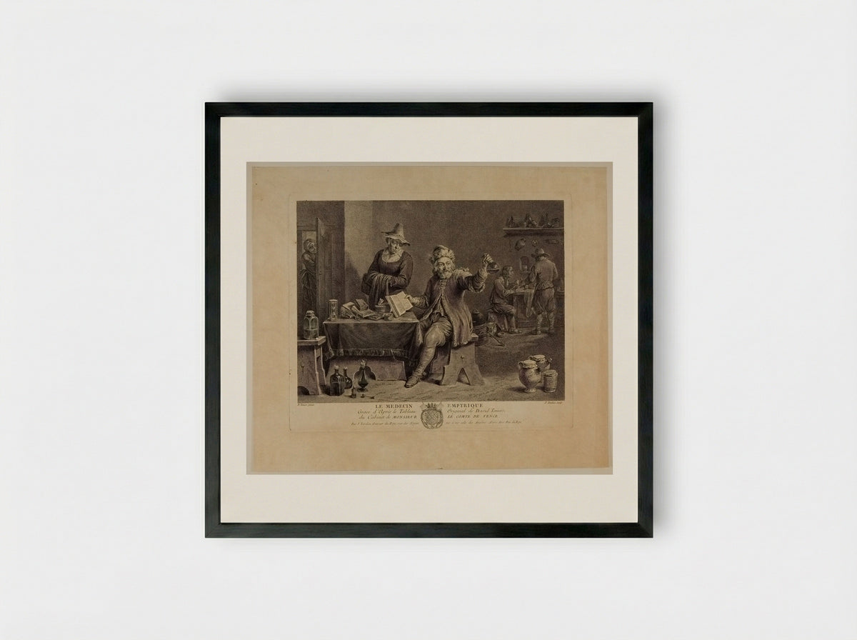 Empirical Medicine - Jacques Nicolas Tardieu - Framed Print Black