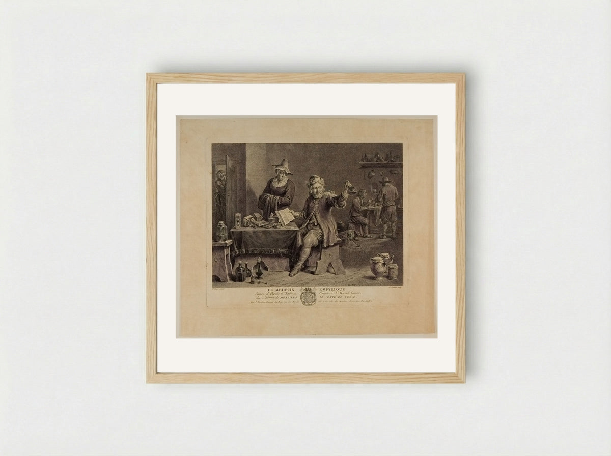Empirical Medicine - Jacques Nicolas Tardieu - Framed Print Wood