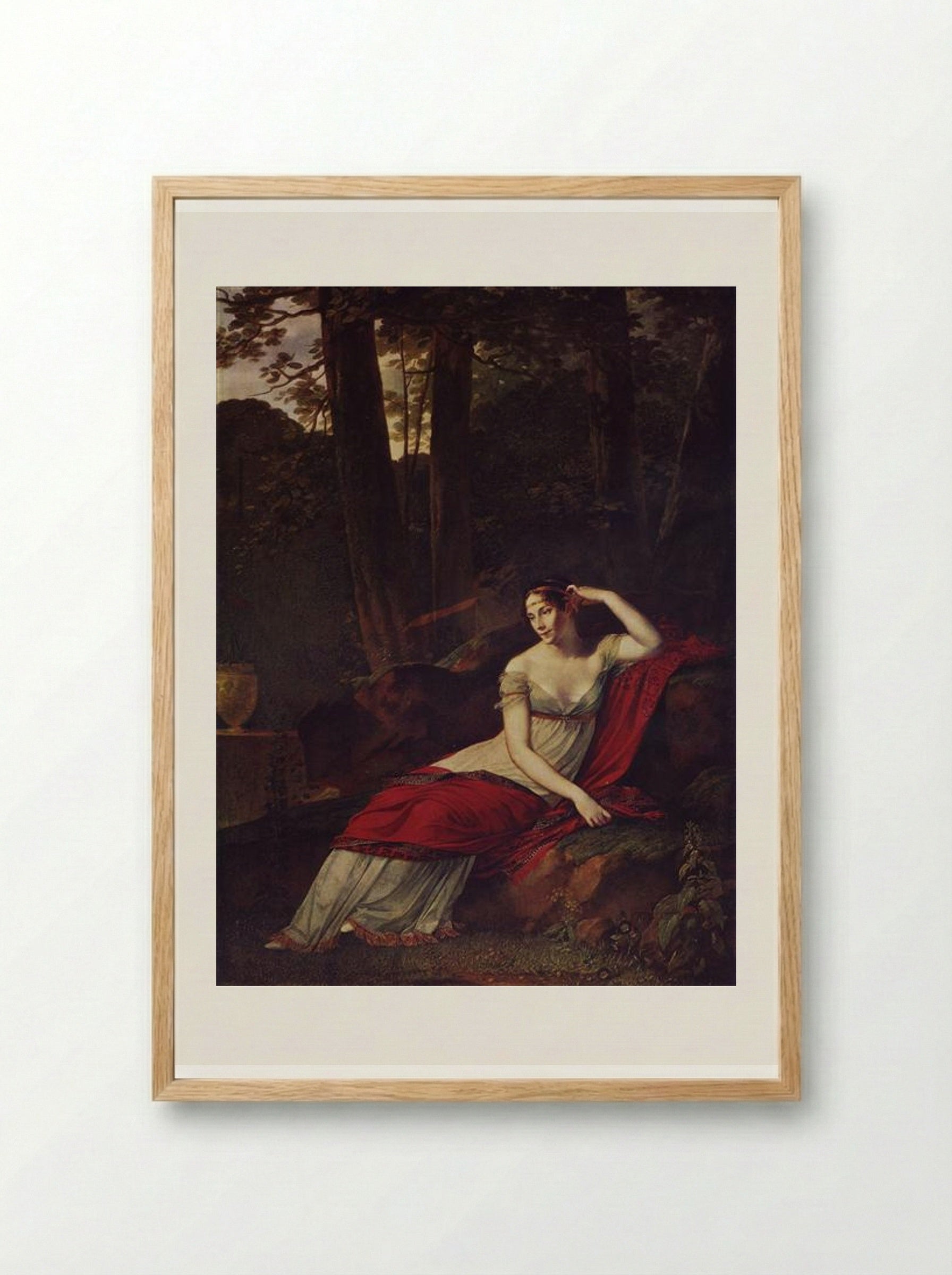 Empress Josephine in the Park at Malmaison - Pierre-Paul Prud'hon - Framed Print Wood