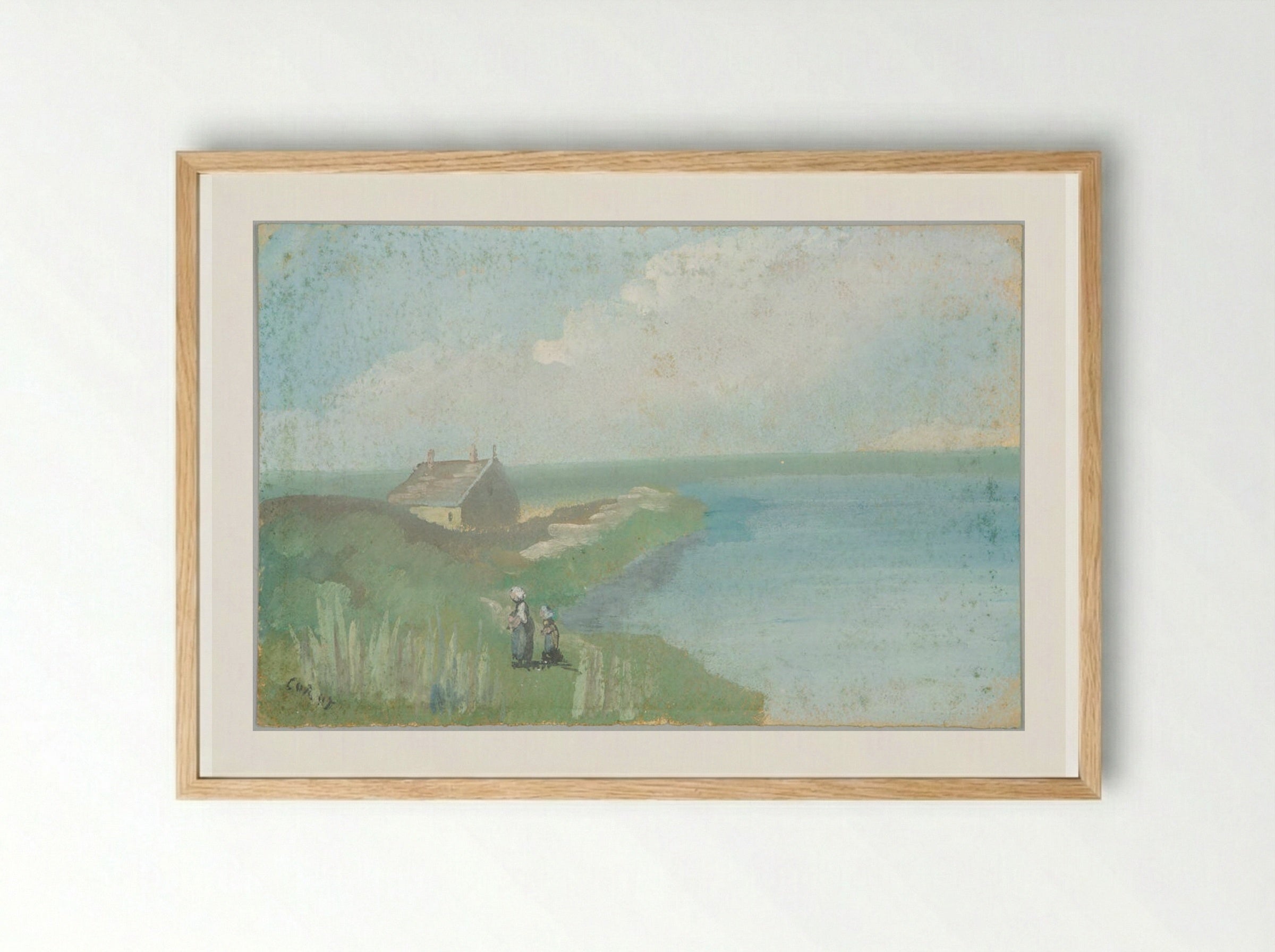 En Bresse Ain - Jean-Baptiste-Camille Corot - Framed Print Wood