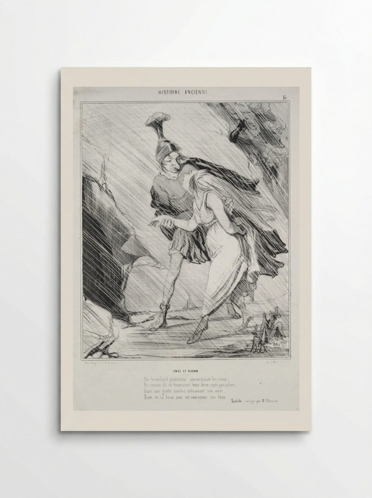 Enée et Didon - Honoré Daumier - Poster