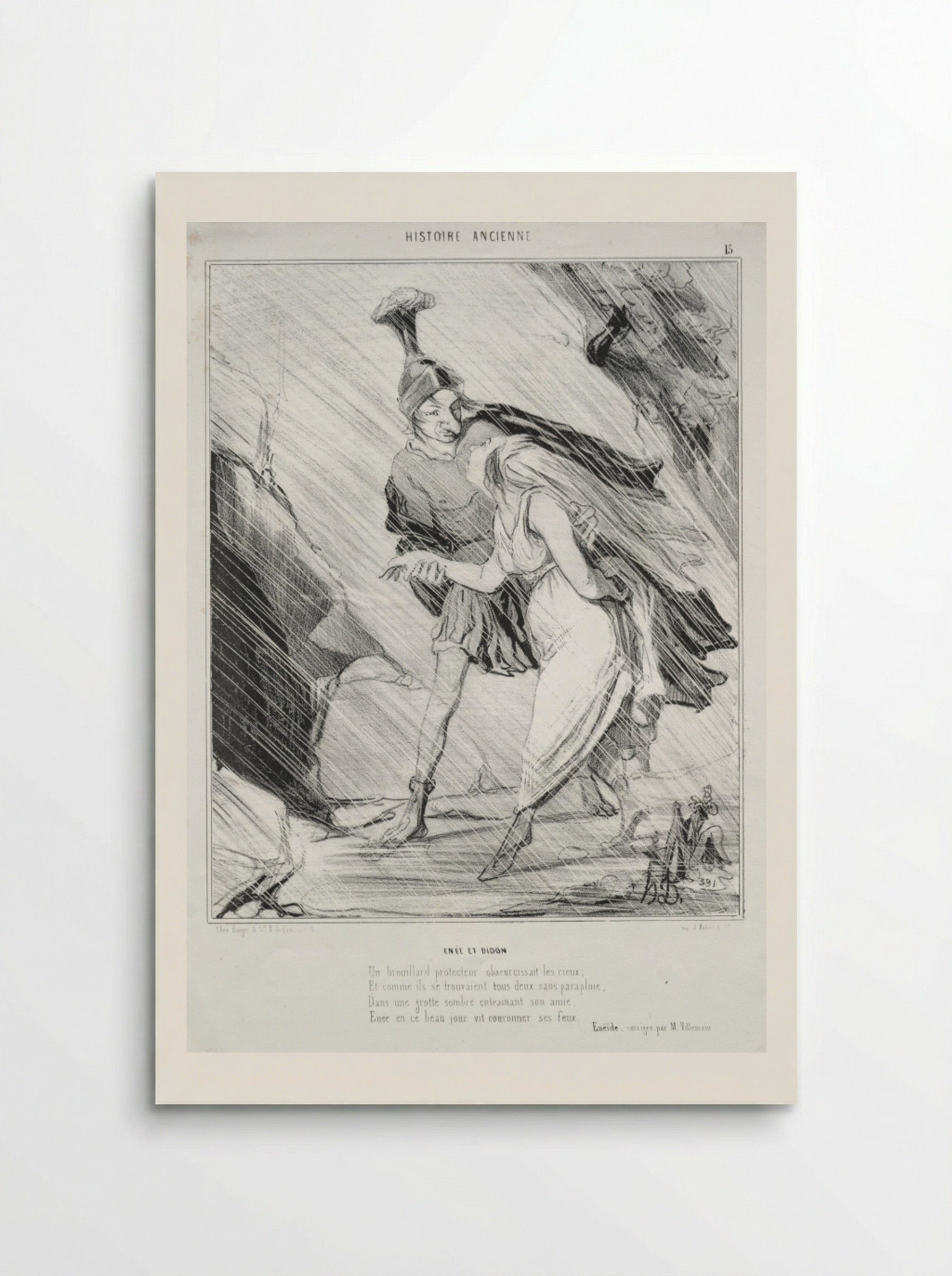 Enée et Didon - Honoré Daumier - Poster