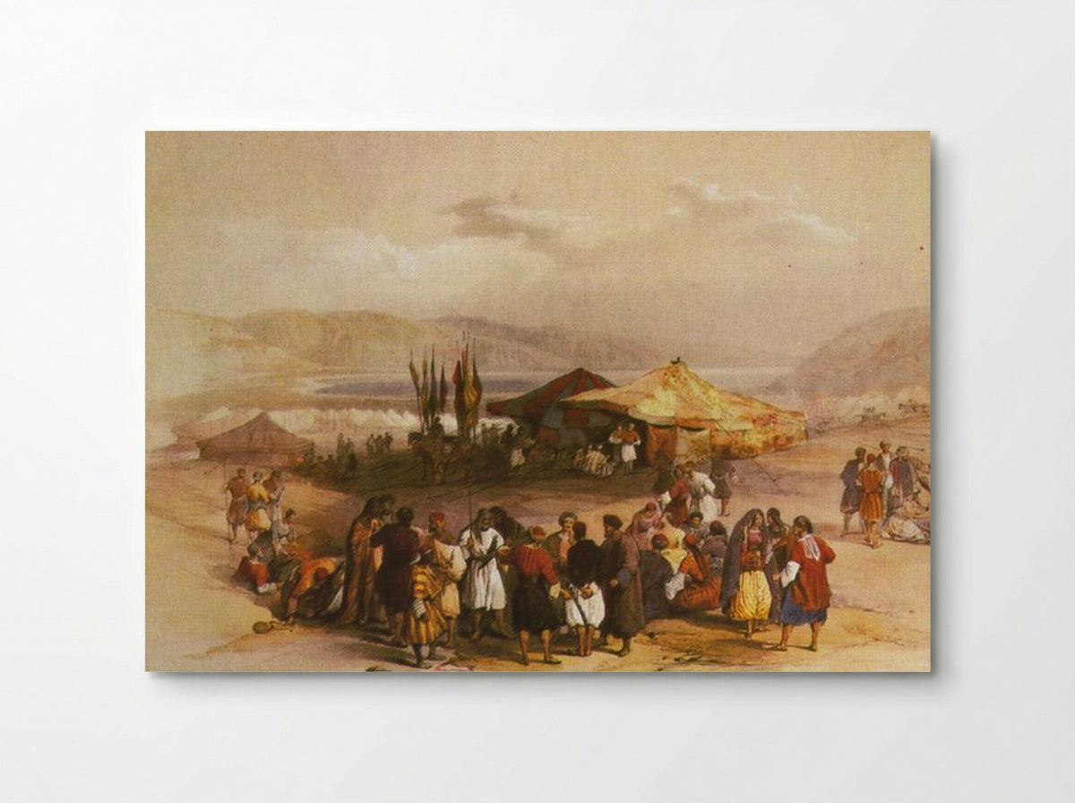 Encampment of the Pilgrims at Jericho - David Roberts - Poster