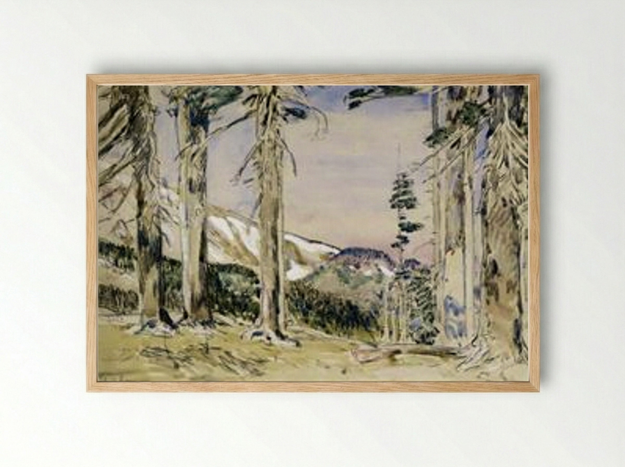 End of Timberline, Mt. Hood - Childe Hassam - Framed Print Wood