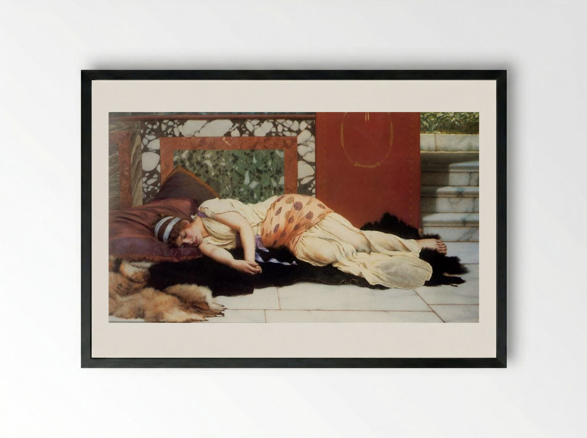 Endymion - John William Godward - Framed Print Black