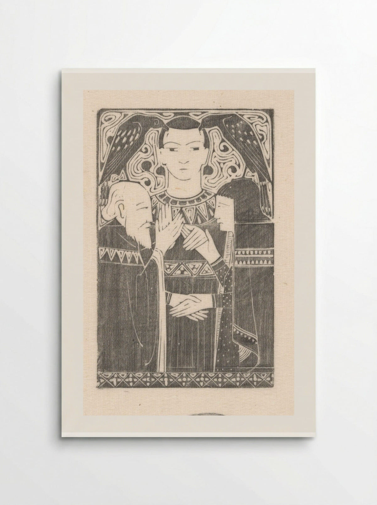 Engel bij een man en vrouw - Karel Petrus Cornelis de Bazel - Poster