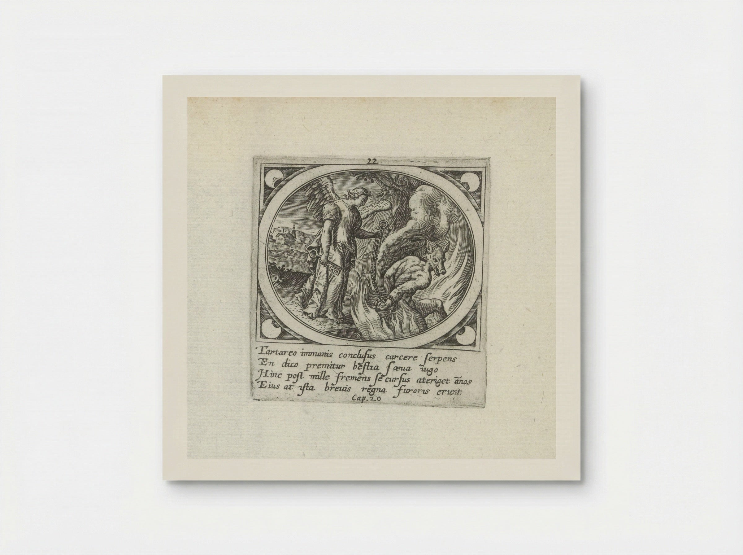 Engel ketent Satan - Gerard de Jode - Poster