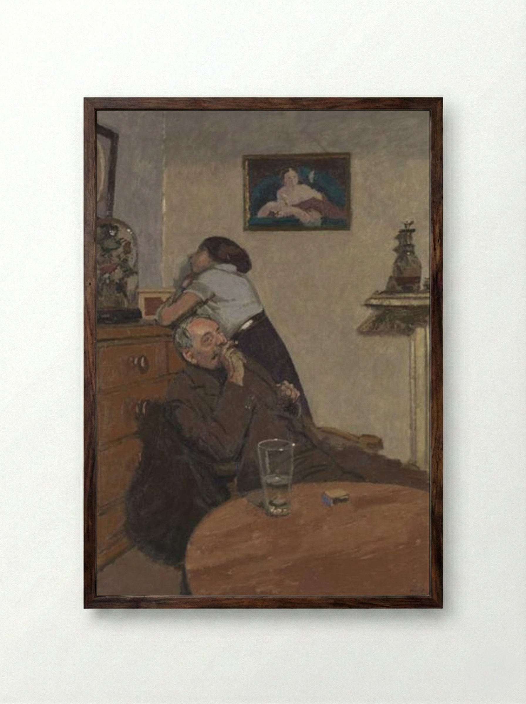 Ennui - Walter Sickert - Framed Print Dark Wood