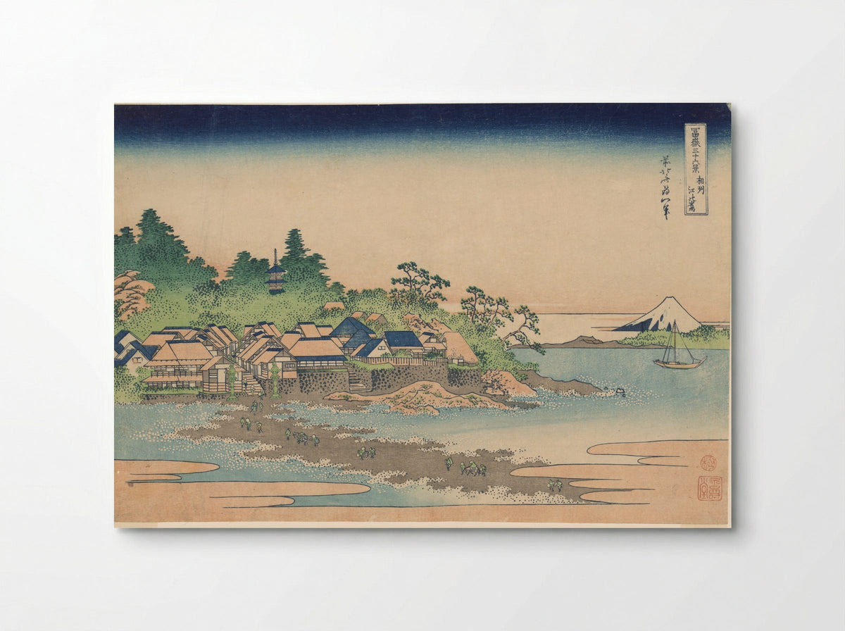 Enoshima Island in Sagami Province - Katsushika Hokusai - Poster