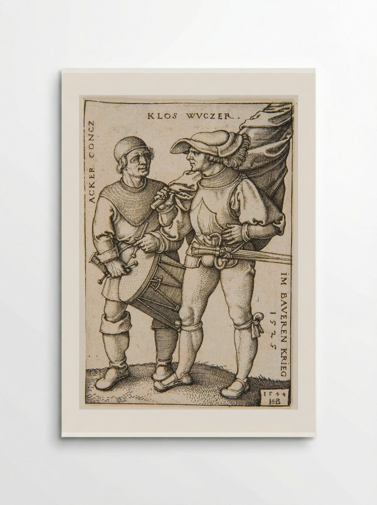 Ensign and Drummer - Sebald Beham - Poster