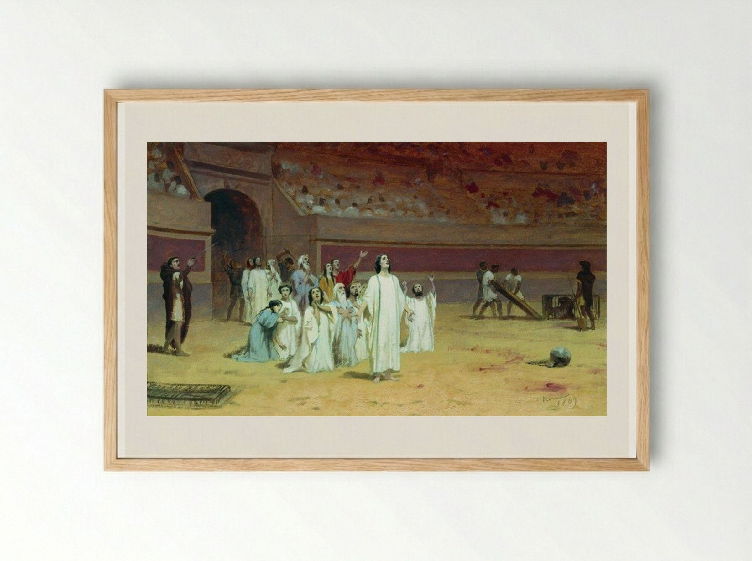 Entering the Arena - Fyodor Bronnikov - Framed Print Wood