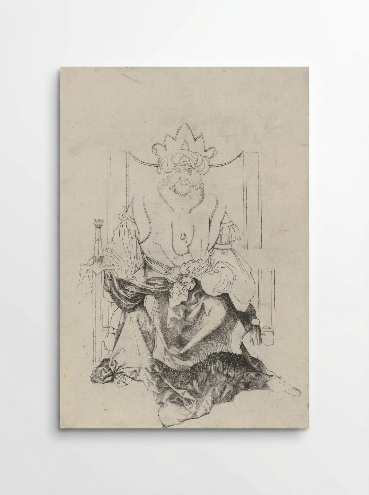 Enthroned Monarch in Oriental Attire - Albrecht Dürer - Poster