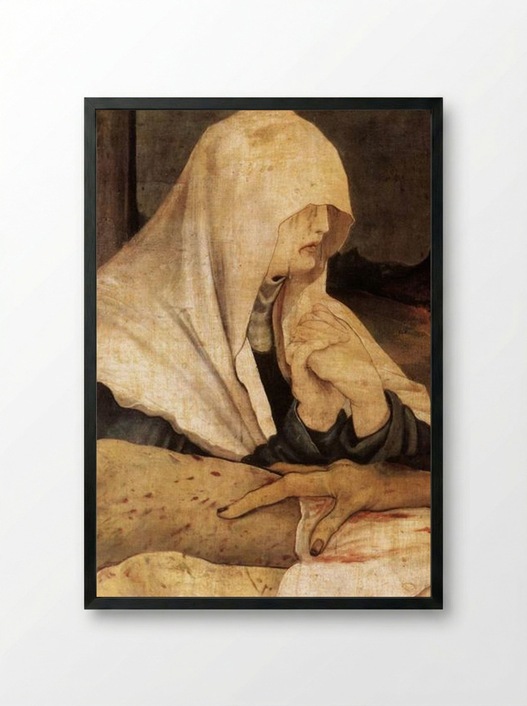 Entombment (Detail) - Matthias Grünewald - Framed Print Black