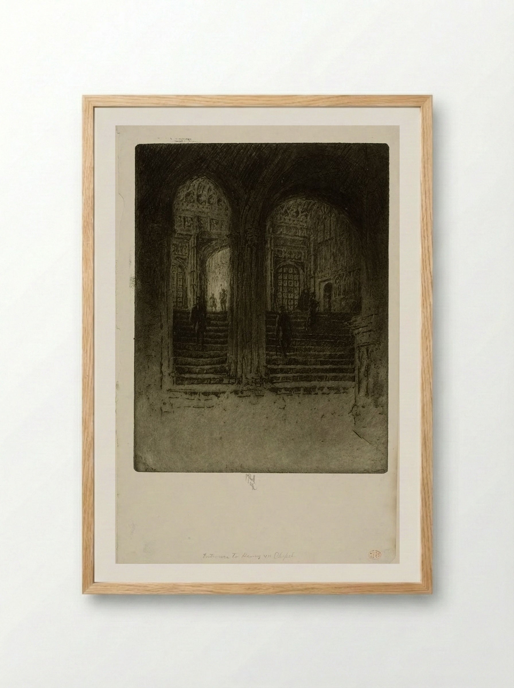 Entrance to Henry VII's Chapel - Joseph Pennell - Framed Print Wood