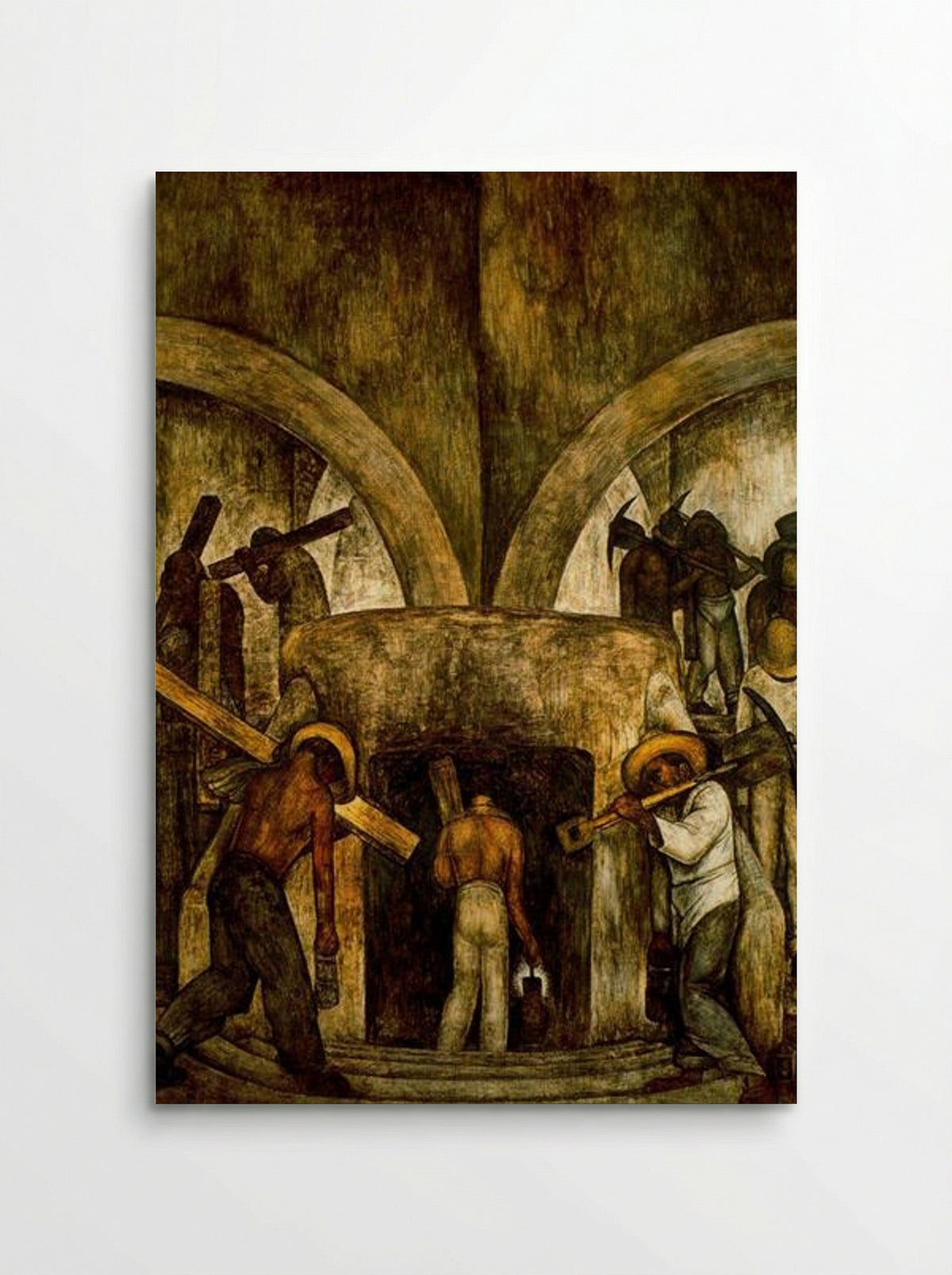 Entry into the Mine - Diego Rivera - Poster