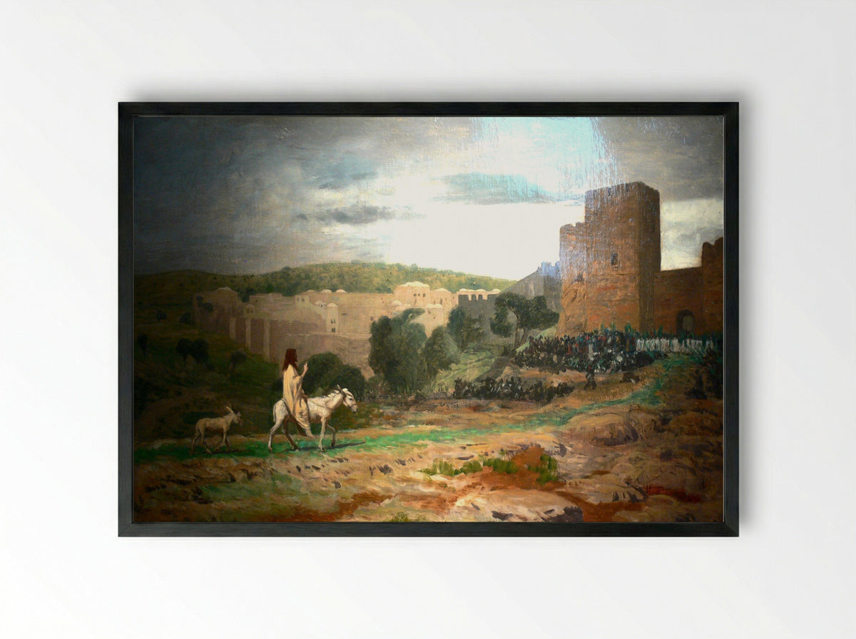 Entry of Christ into Jerusalem - Jean-Léon Gérôme - Framed Print Black