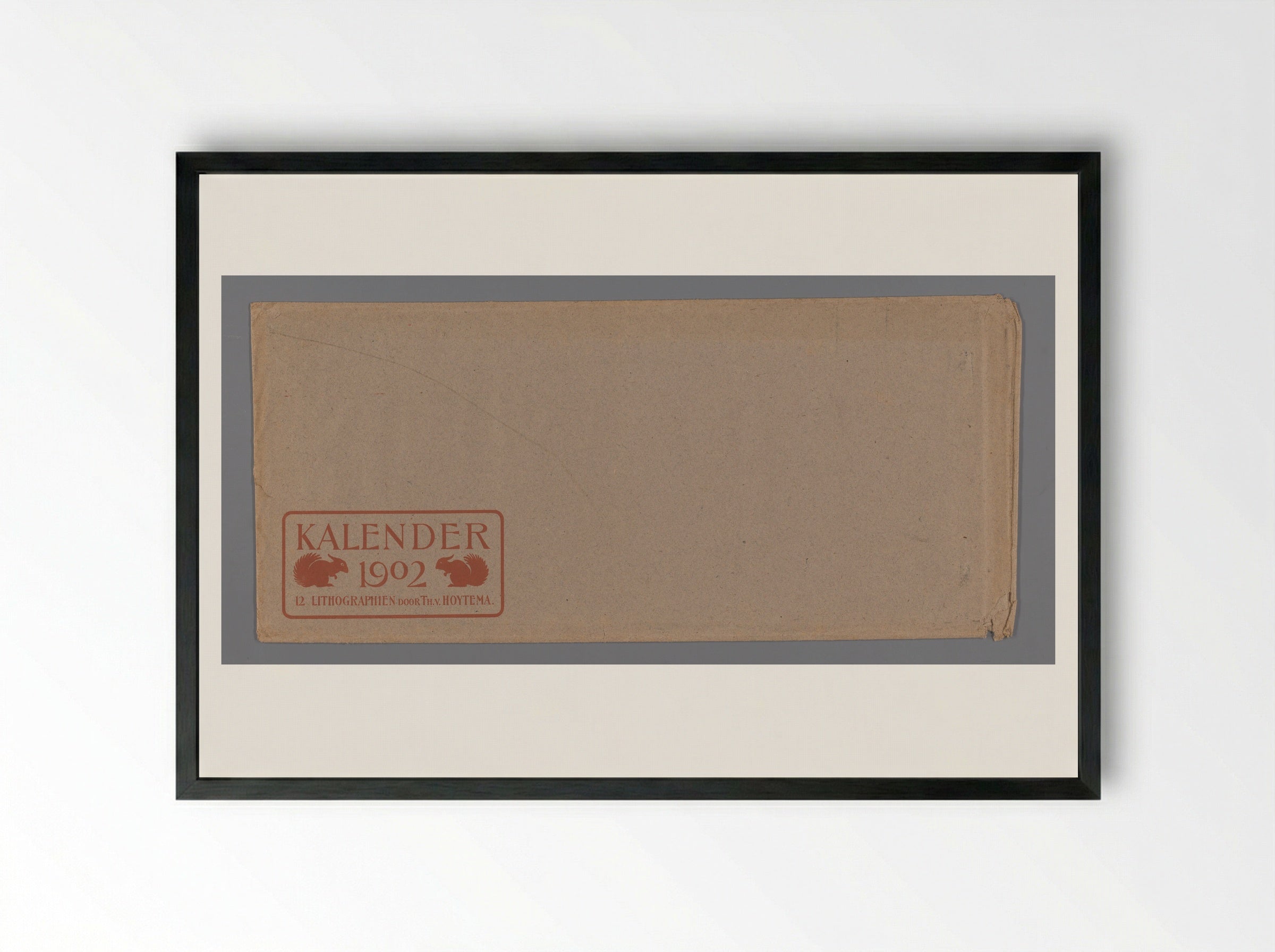 Envelop voor kalender 1902 - Theo van Hoytema - Framed Print Black