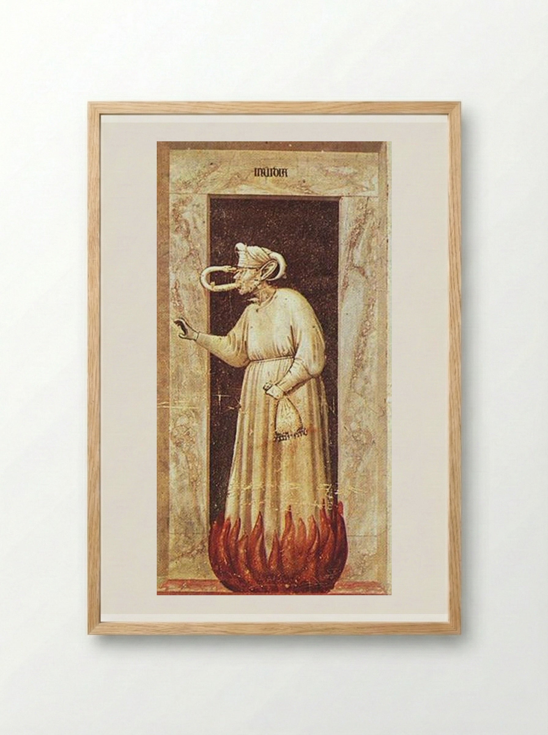 Envy (Invidia) - Giotto di Bondone - Framed Print Wood