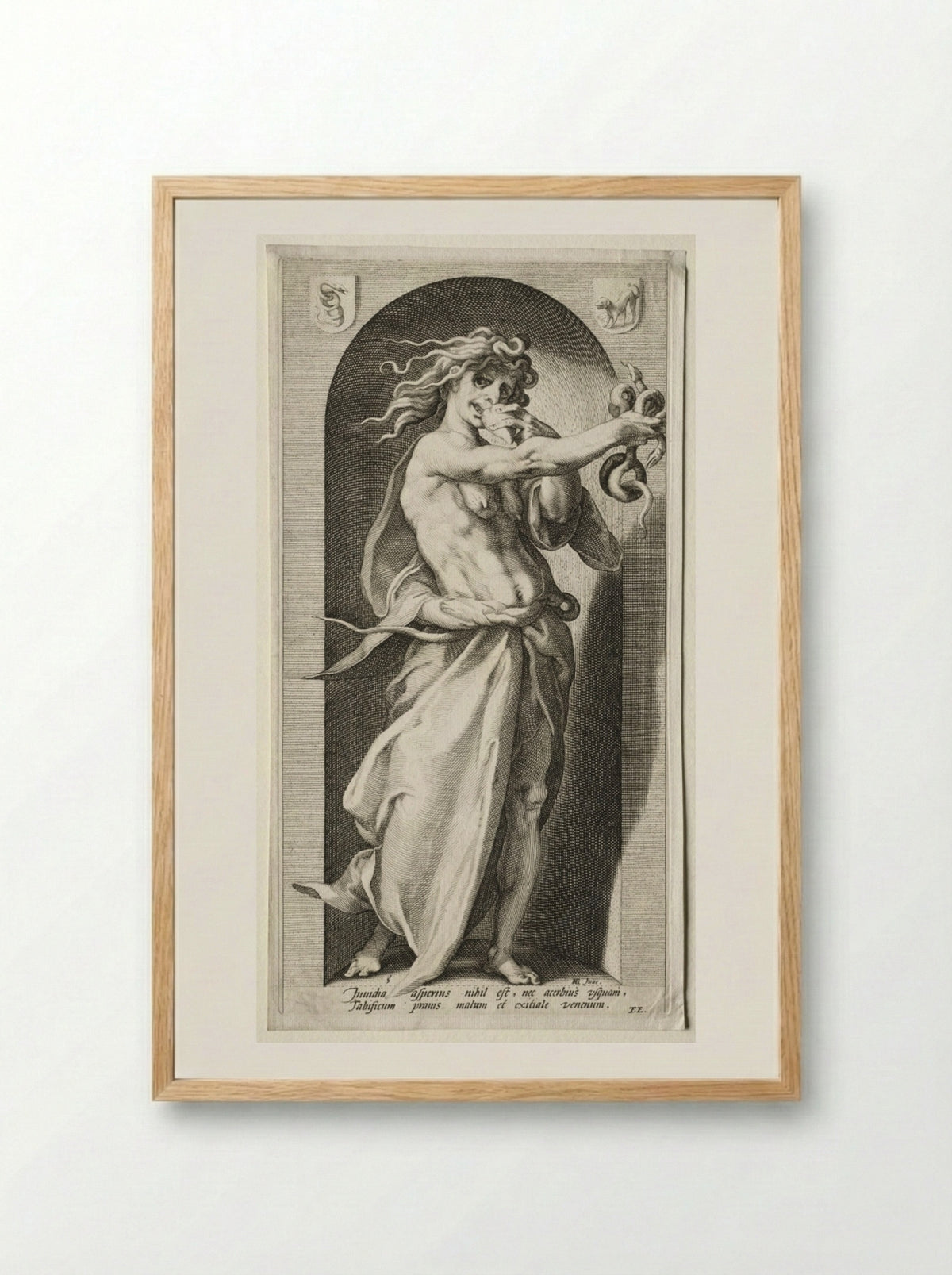 Envy (Invidia) - Jacob Matham - Framed Print Wood