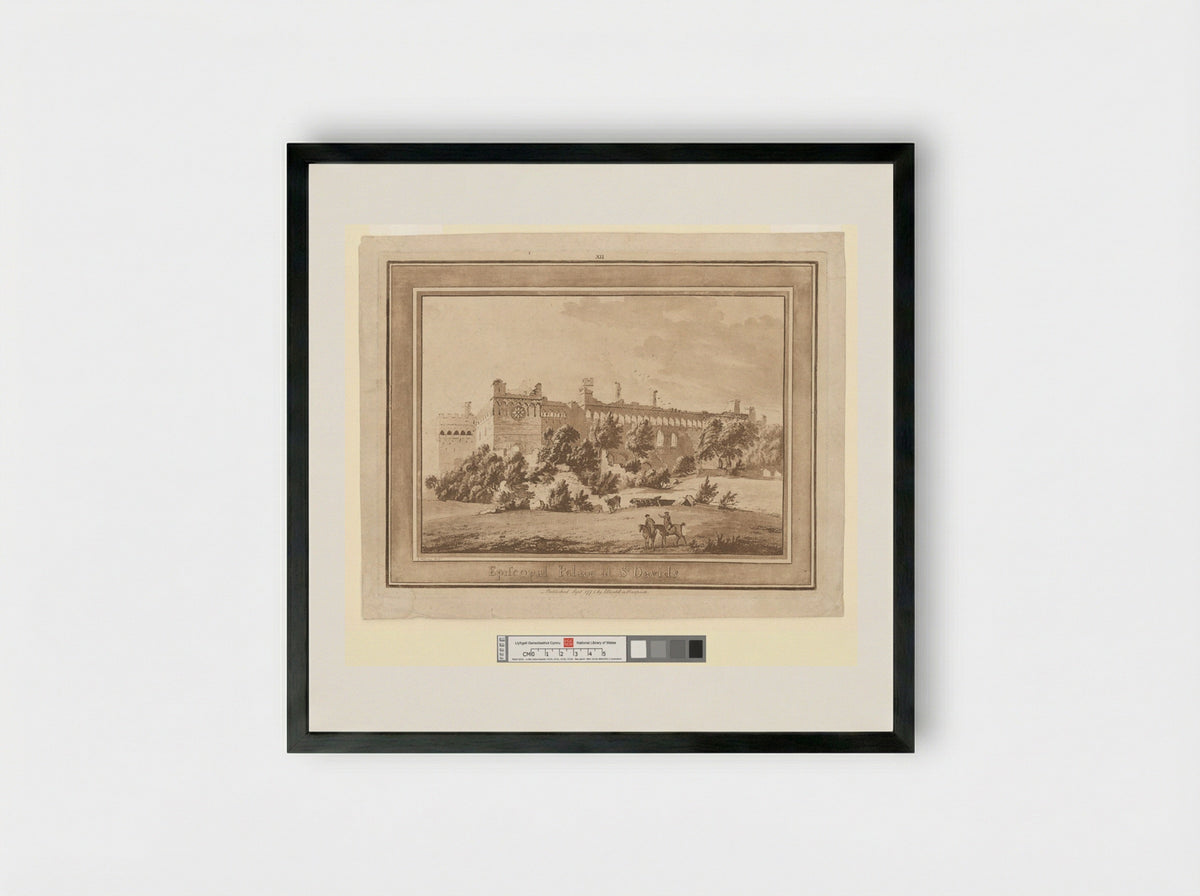 Episcopal Palace at St. David's - Paul Sandby - Framed Print Black
