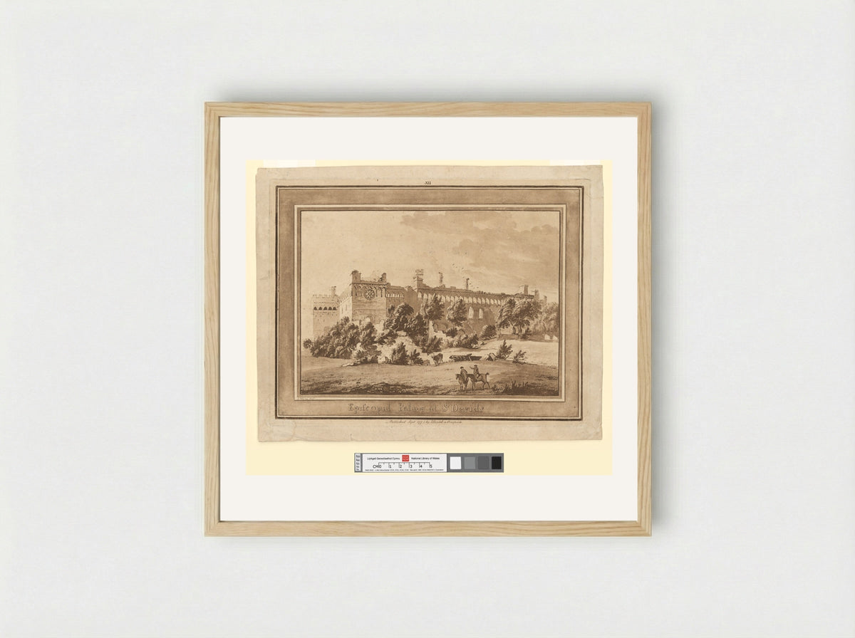 Episcopal Palace at St. David's - Paul Sandby - Framed Print Wood