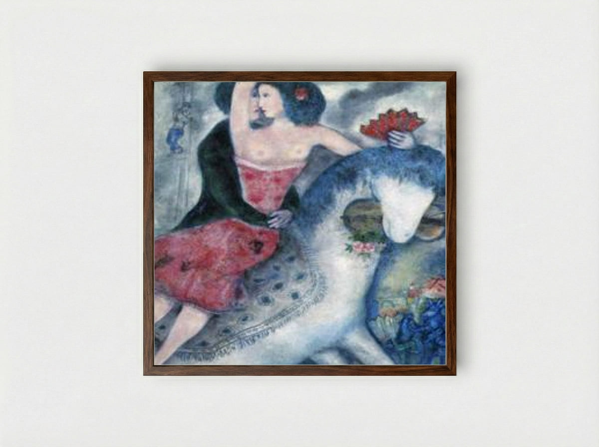 Equestrienne - Marc Chagall - Framed Print Dark Wood