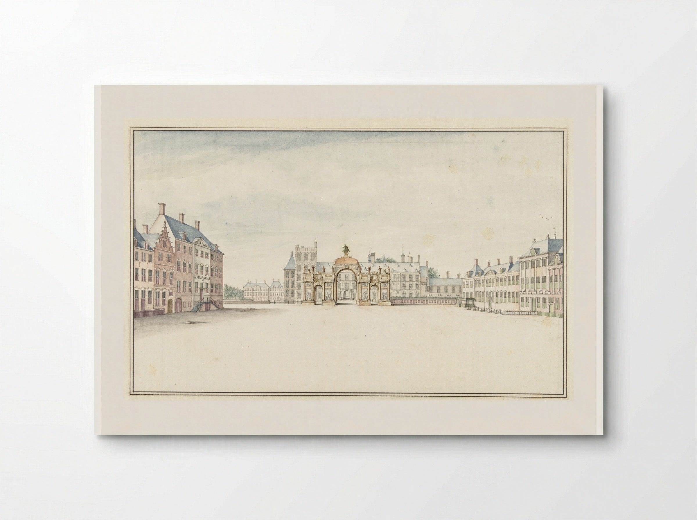 Ereboog voor koning Willem III aan Den Haag - Jan van Call (I) - Poster