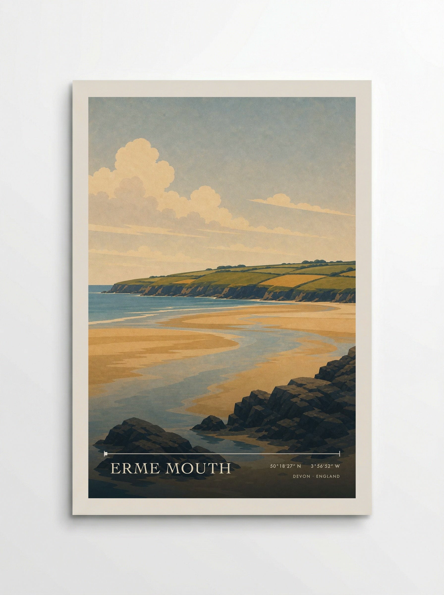 Erme Mouth Devon England Travel Poster - Poster