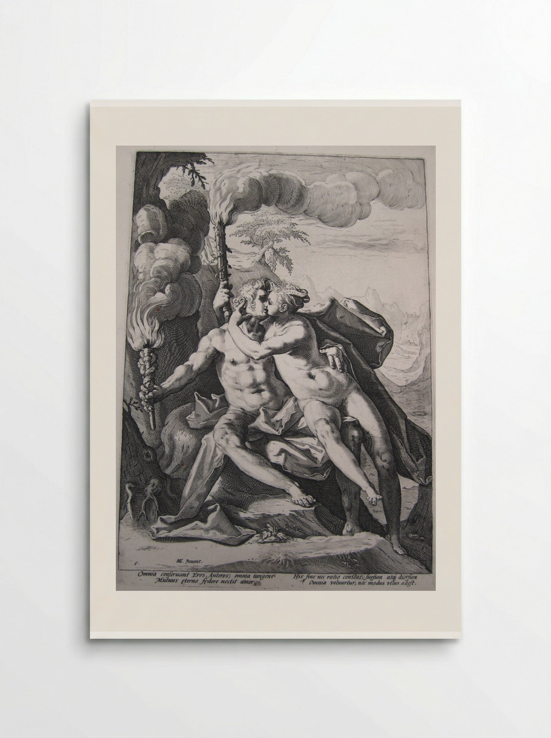 Eros and Anteros - Jacob Matham - Poster