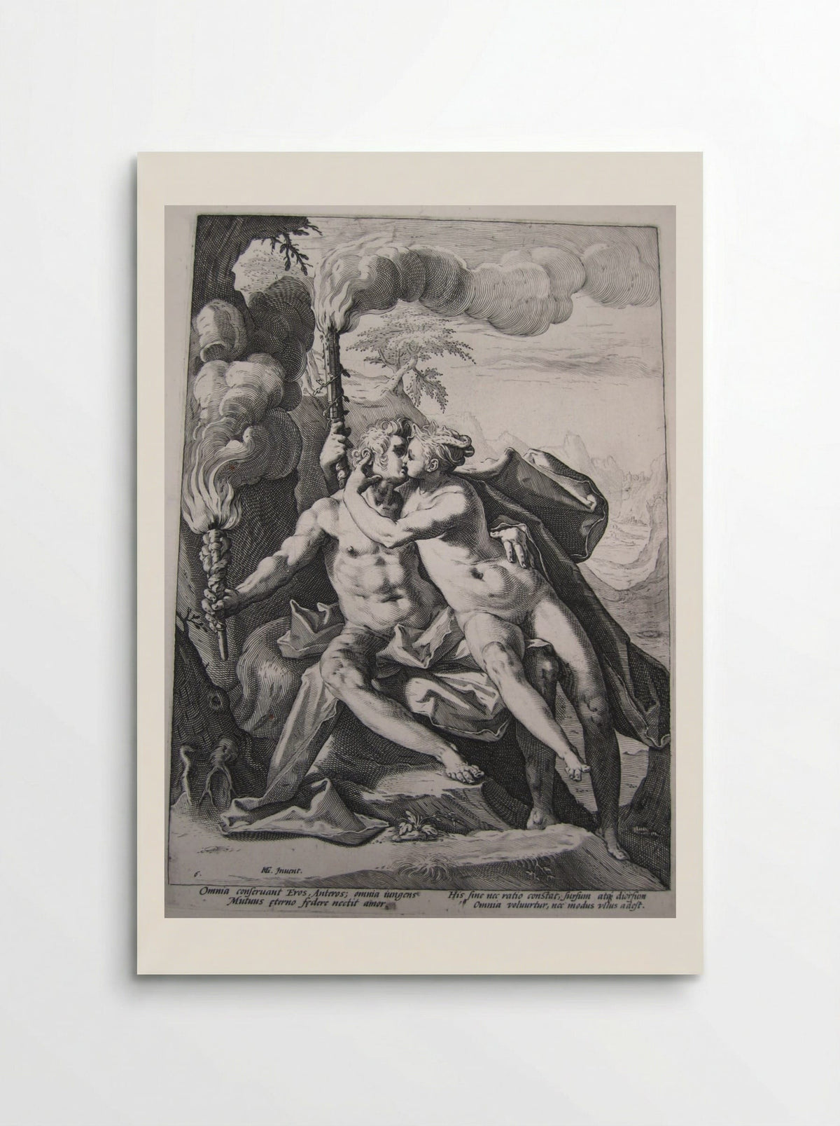 Eros and Anteros - Jacob Matham - Poster