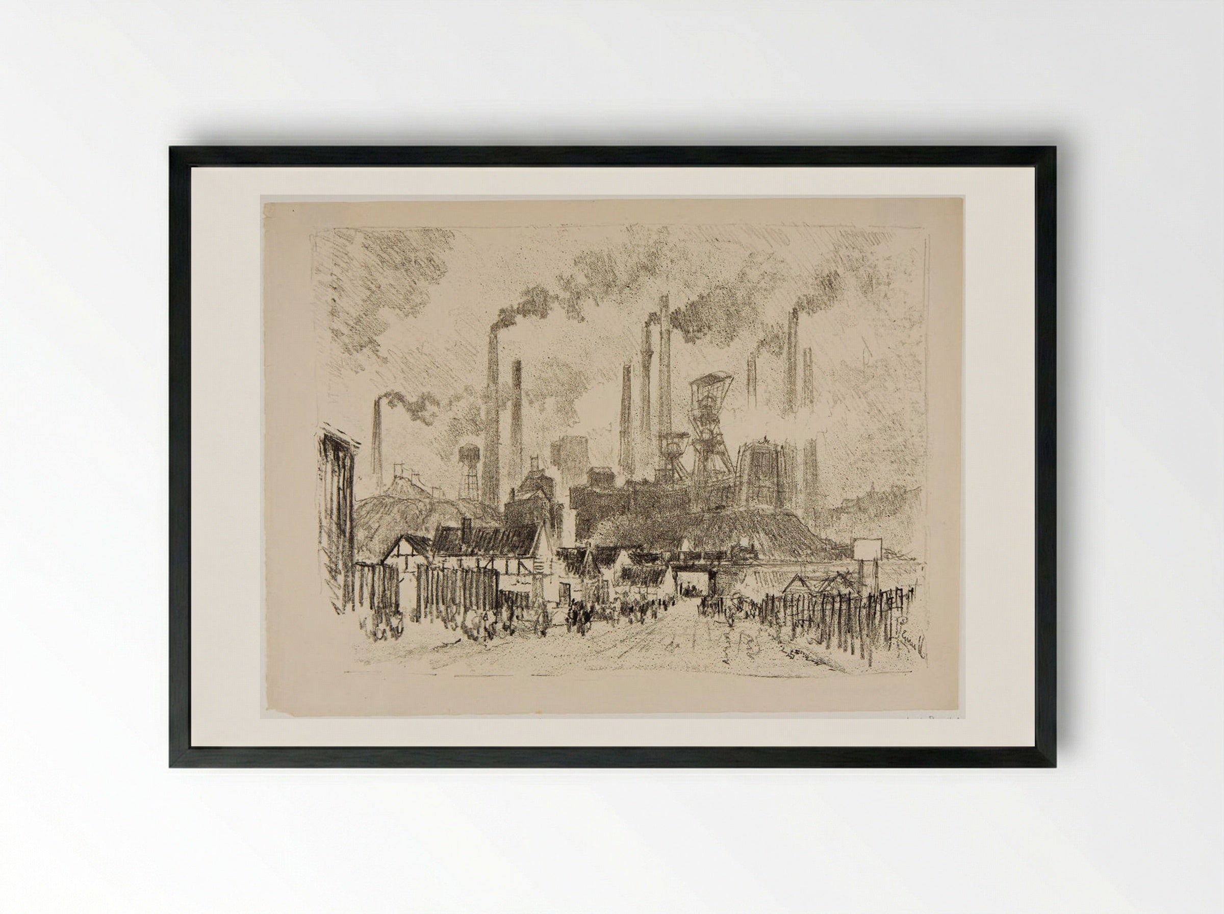 Essen, Germany - Joseph Pennell - Framed Print Black