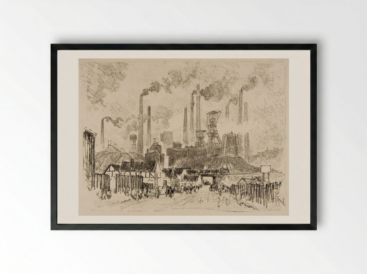 Essen, Germany - Joseph Pennell - Framed Print Black