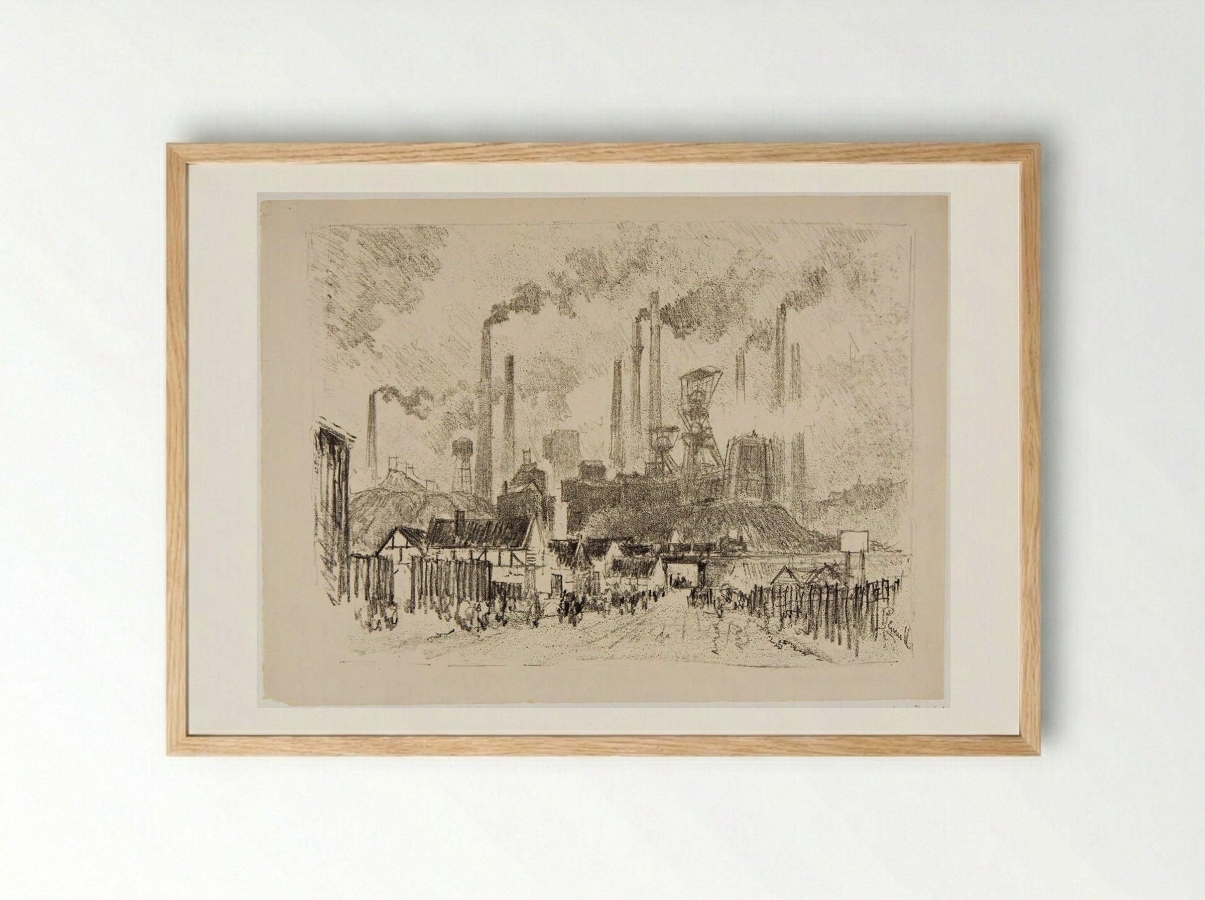 Essen, Germany - Joseph Pennell - Framed Print Wood