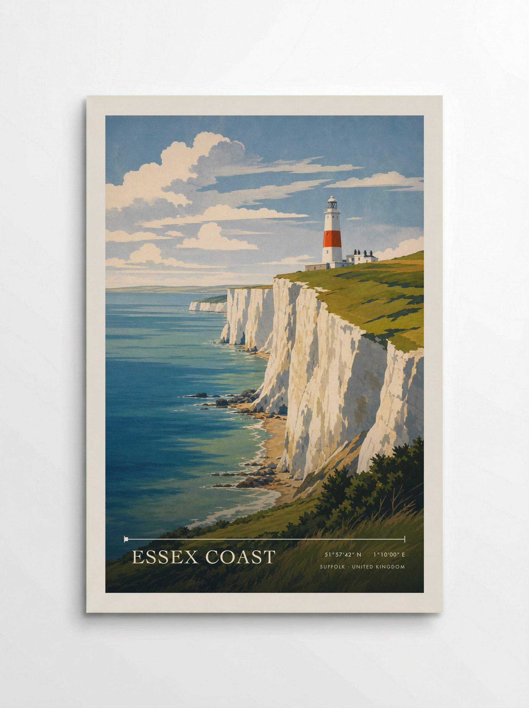 Essex Coast Suffolk United Kingdom Travel Poster - Poster