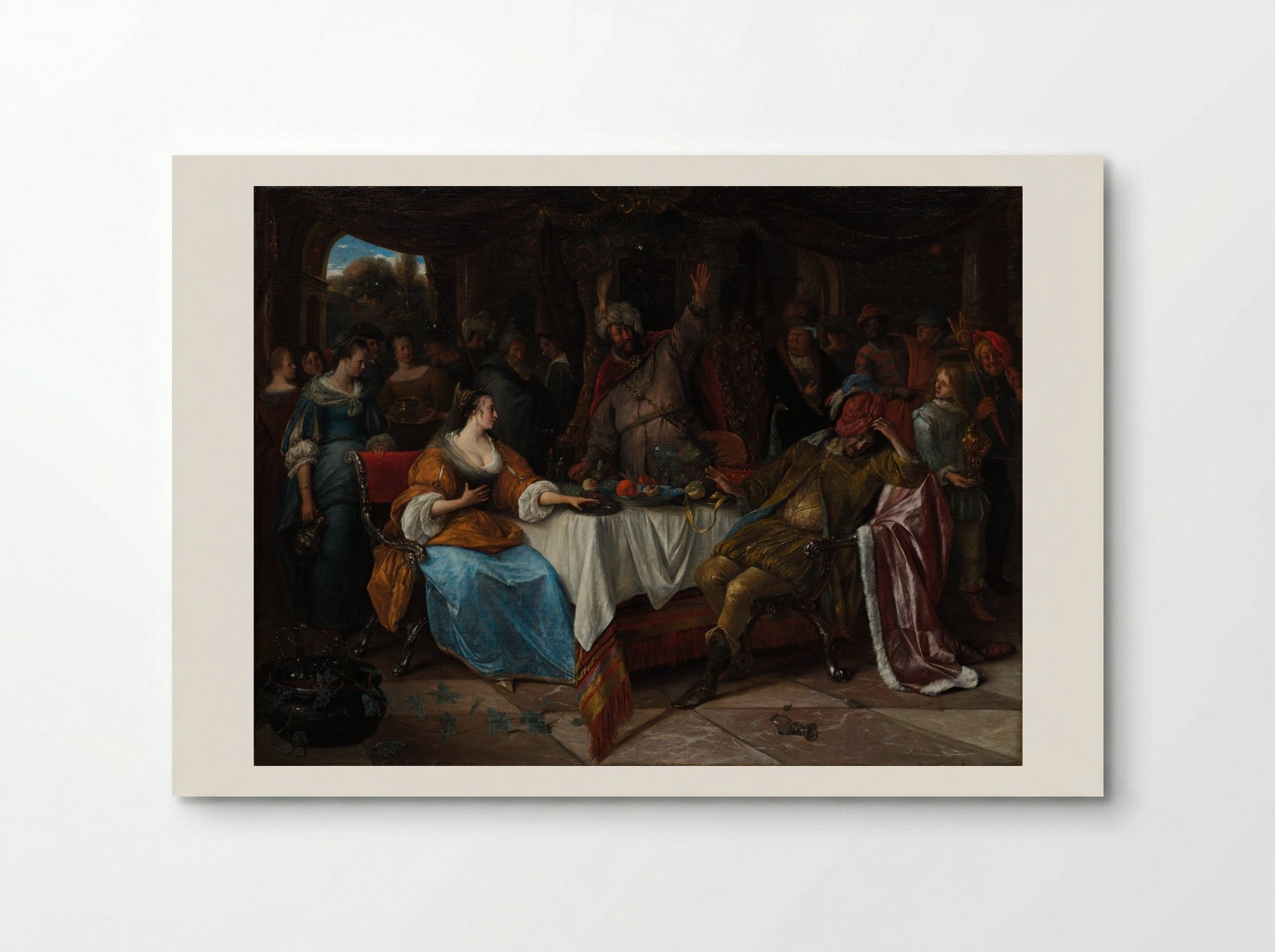 Esther, Ahasuerus, and Haman - Jan Steen - Poster
