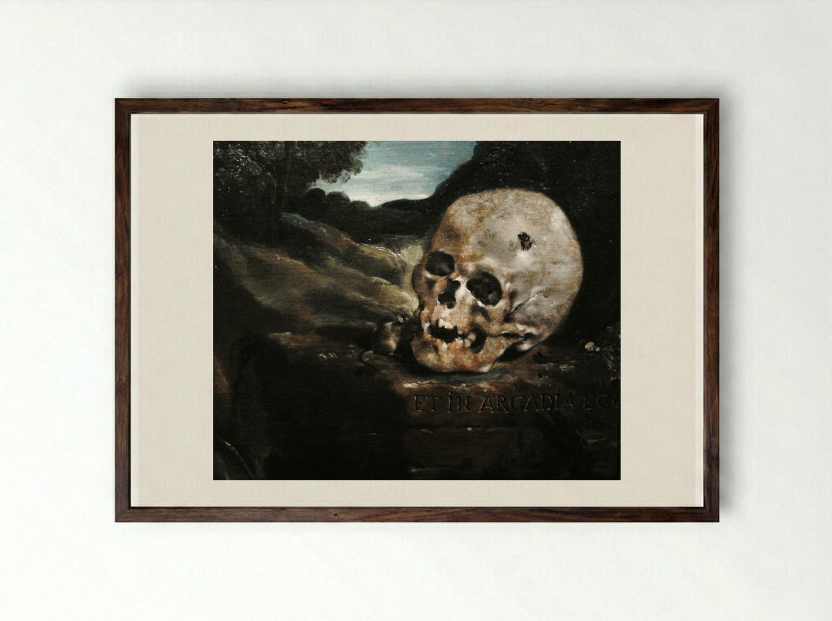 Et in Arcadia Ego - Guercino - Framed Print Dark Wood