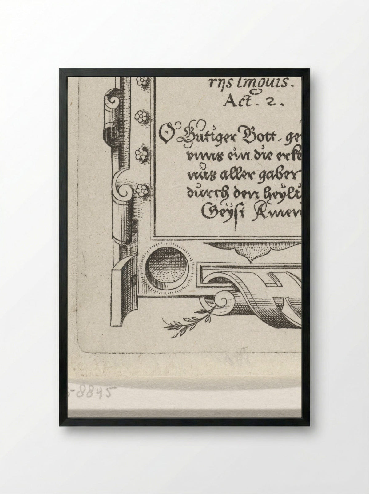 Et repleti - Virgilius Solis - Framed Print Black