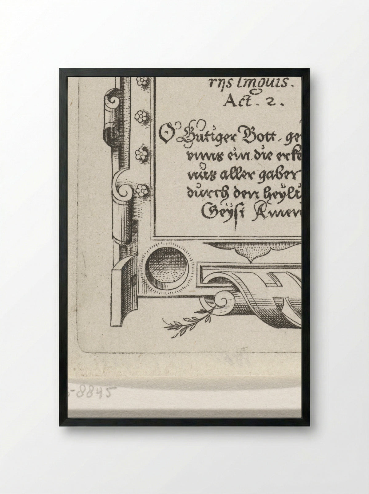 Et repleti - Virgilius Solis - Framed Print Black