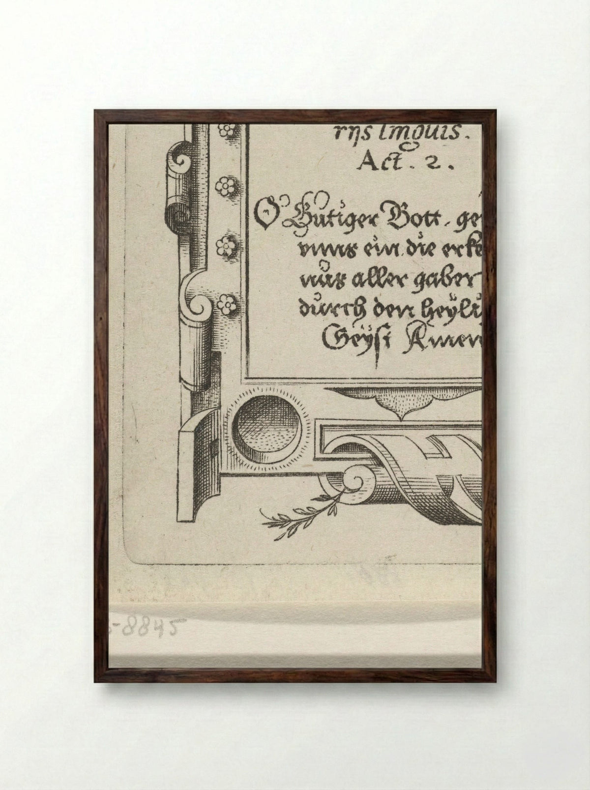 Et repleti - Virgilius Solis - Framed Print Dark Wood