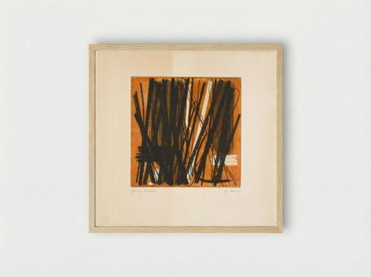 Etching No. 5 - Hans Hartung - Framed Print Wood