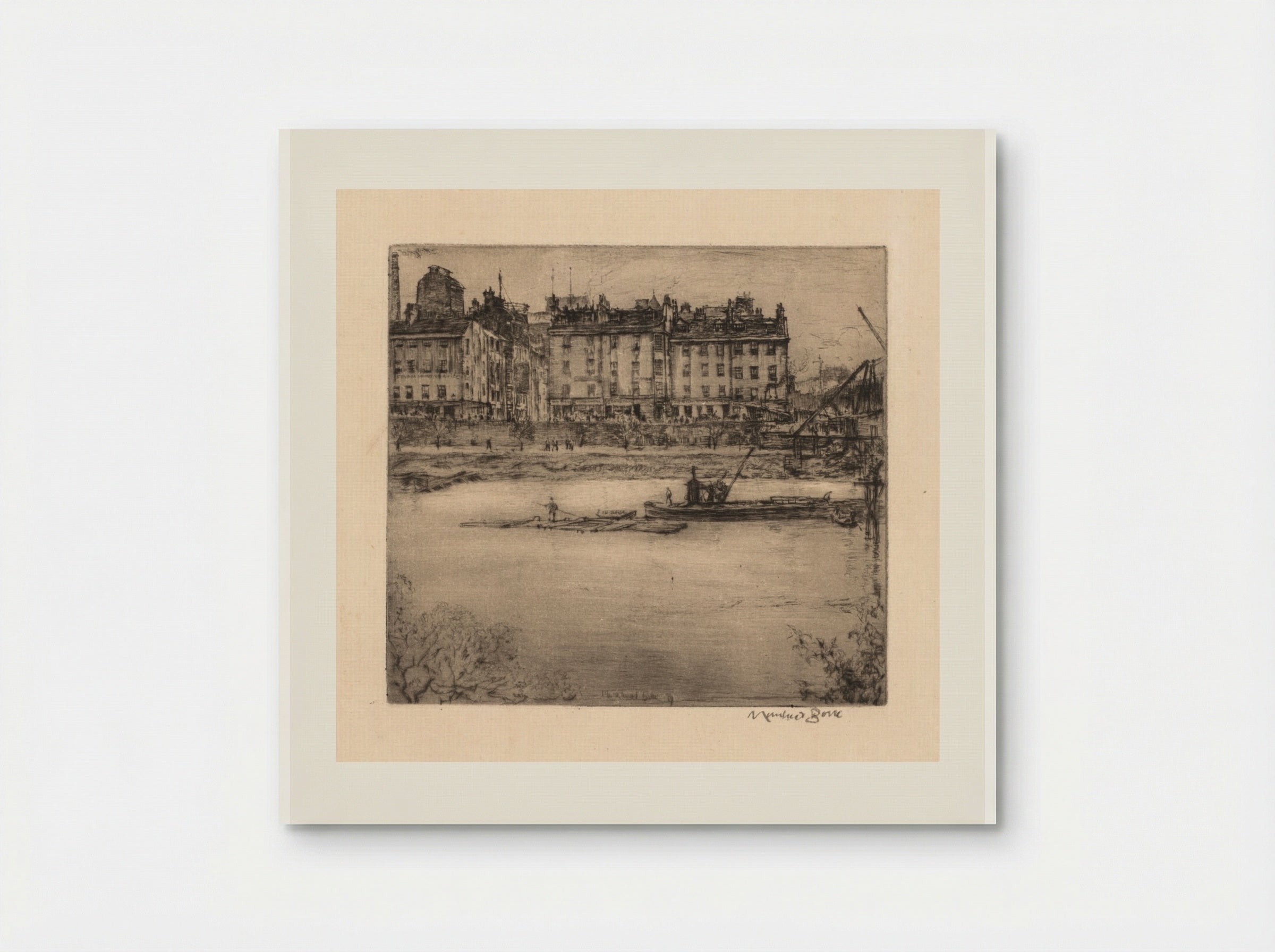 Etchings of Glasgow: Gorbals - Muirhead Bone - Poster