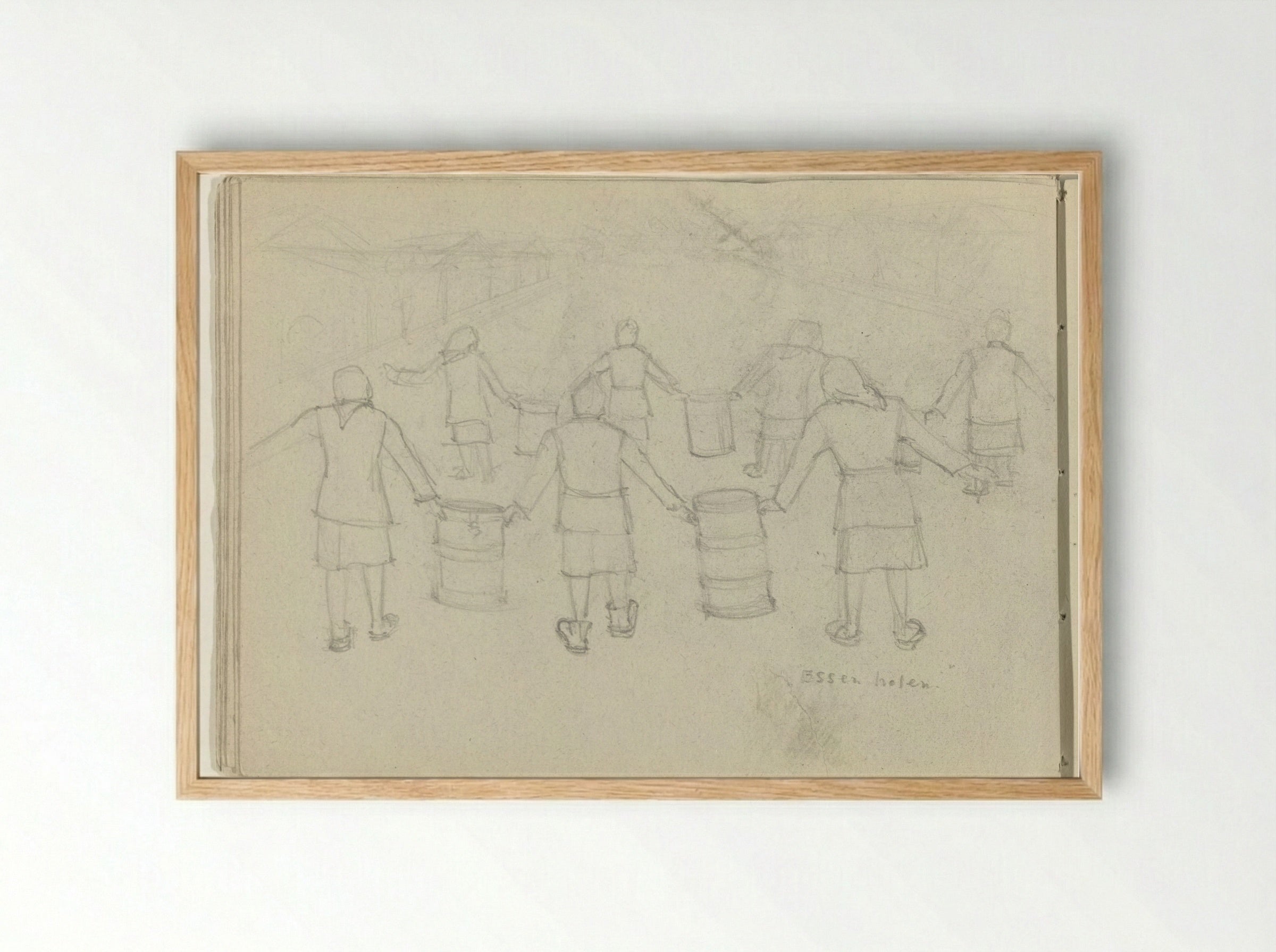 Eten halen (Fetching Food) - To Frank-Stoltz - Framed Print Wood