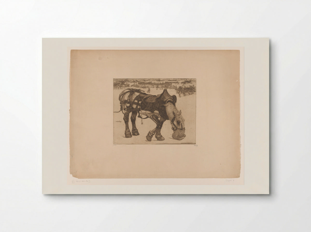 Etend ploegpaard - Pieter Dupont - Poster