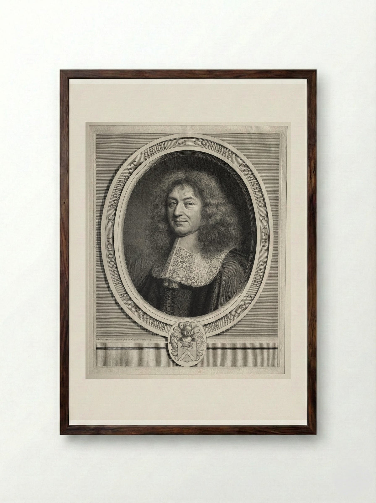 Etienne Jehannot de Bartillat - Robert Nanteuil - Framed Print Dark Wood