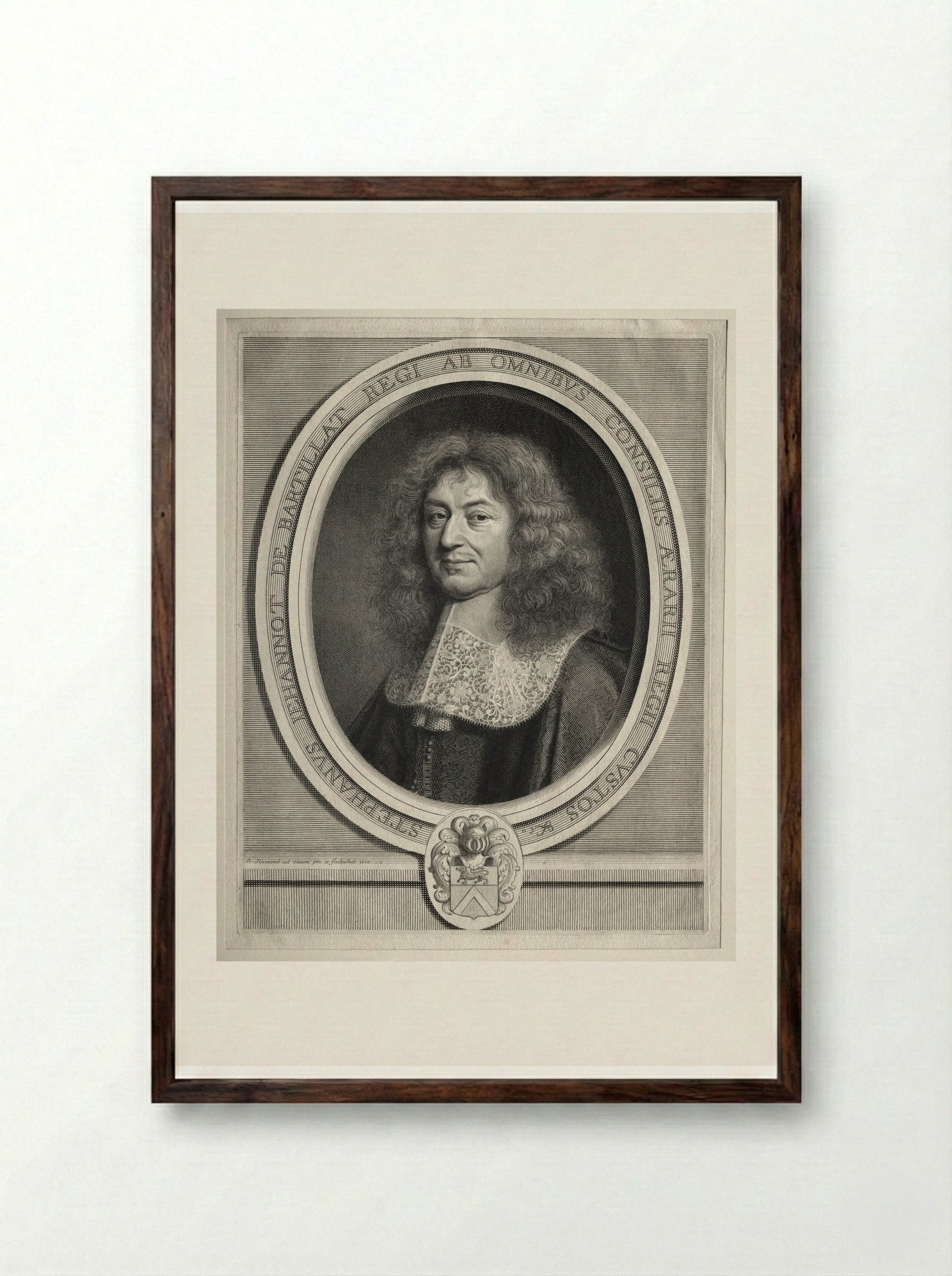 Etienne Jehannot de Bartillat - Robert Nanteuil - Framed Print Dark Wood